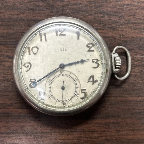Elgin 12s grade 344 model 2, 17j dress  antique pocket watch Parts Only Watch