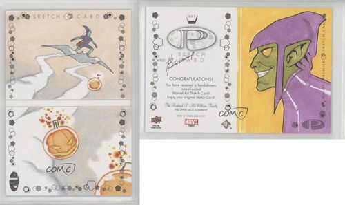 2021 Upper Deck Marvel Premier Dual Panel 1/1 Hector Barros Auto Sketch magasin 0o04