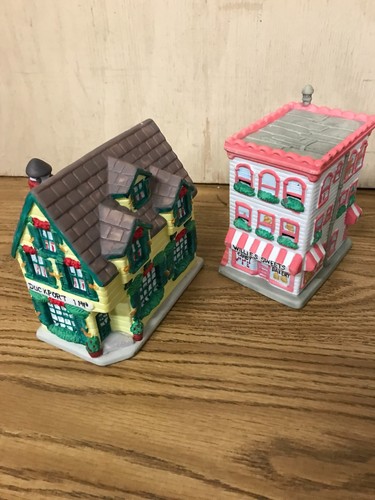 Menge 4-Vtg Suzy Spafford Zoo Weihnachten im Emporium Dorfhaus Keramik - Bild 3 von 11