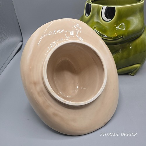 Vintage 1981 Sears Rehbock & Co. grüner Frosch Cowboy Keksdose mit weißem Hutdeckel - Bild 7 von 13