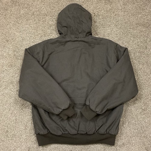 DRI DUCK Canvas Jacket Mens Large Brown Taupe Zip Outdoor Pockets Work Wear Coat - Picture 15 of 16