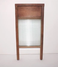 VTG Victory Ribbed Glass Wood Washboard Primitive Laundry Farmhouse Decor 18"