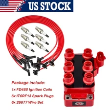 Ignition Coil & Spark Plug & Wires for Ford Mustang Ranger Taurus Thunderbird V6