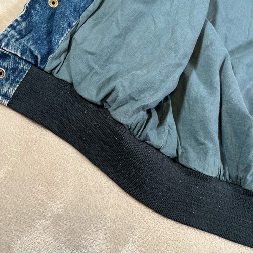 Vintage Swingster Goodyear Tires Denim Jean Bomber Jacket Blue Men's Size Medium - Picture 13 of 15