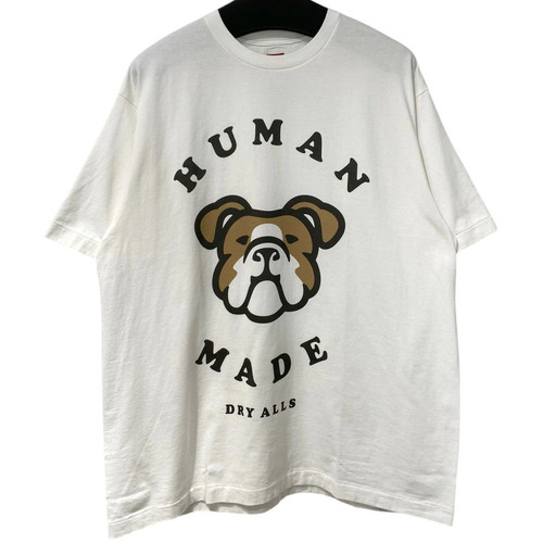 Used Human Made Animal Dog T-Shirt Print White Size Xl 180525 No.rt1360
