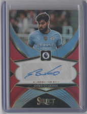 Josko Gvardiol Panini Select Signatures 2024-25 Premier League Red Auto #SS-JG