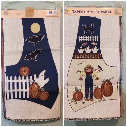 Lot of 20 Vtg Tapestry 18" Panel Pillow Vest Pattern Stocking Cut & Sew Fabric - Picture 5 of 21