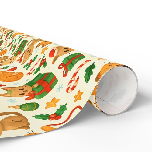 Christmas Cookies and Cats Wrapping Paper | Holiday Gift Wrap Sheets - Picture 8 of 11