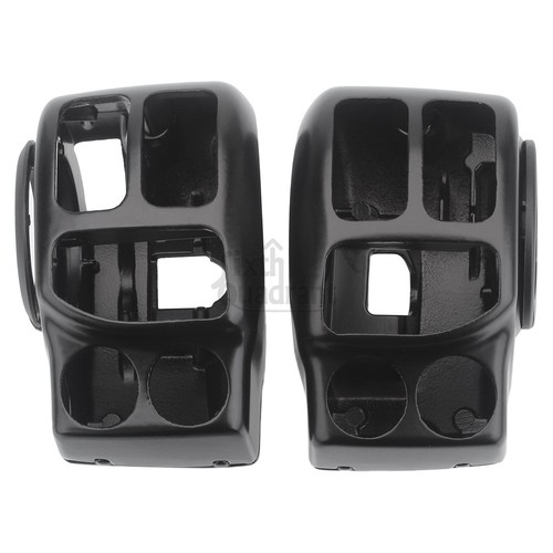 Par de carcasas de interruptor de control de manillar negras para Harley Touring Road King 2014-up - Imagen 3 de 24