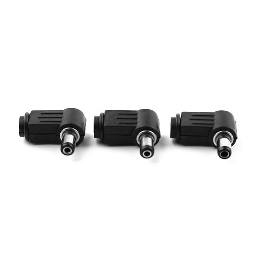 2Pcs 90 Degree 5.5 x 2.1mm/2.5mm DC Power Plug L Shaped Male Single Head J;'x - Afbeelding 7 van 11