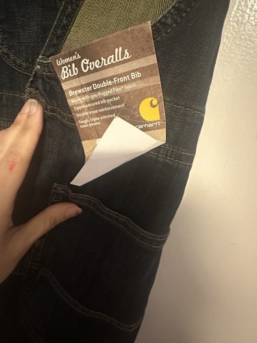 Carhartt Women's Blue Jean Bib Overall Black Medium 8/10 - Picture 6 of 16