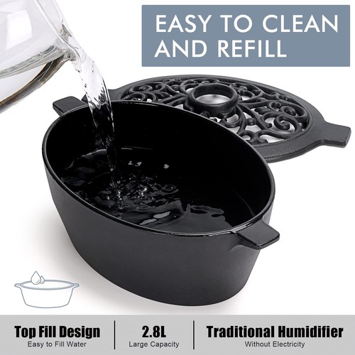 Wood Stove Steamer, Cast Iron Humidifier for Stove, Home Indoor Decorative, M... - Picture 4 of 8