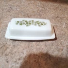 PYREX Spring Blossom Crazy Daisy Butter Dish 72-B Vintage Made In USA