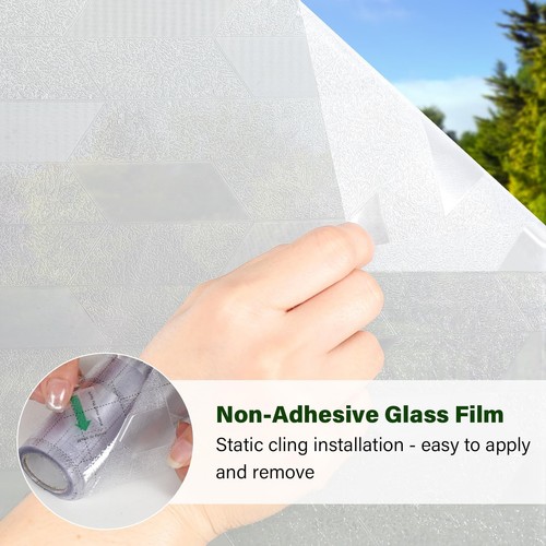 Frosted Window Privacy Film, Static Cling Window Film Decals Anti UV Heat Con... - Picture 5 of 8
