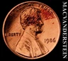 1986 Lincoln Memorial Cent - Choice Gem Brilliant Unc No Reserve #K9509
