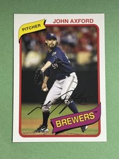 John Axford 2012 Topps Archives Milwaukee Brewers #111 S29