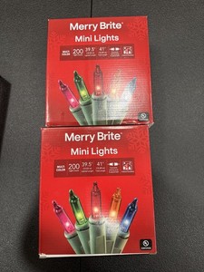 Christmas Holiday 200ct Mini String Lights Multi Color Merry Brite Set