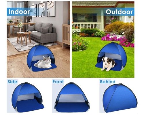 Mini Tent for Pets Small Dog Tent for Beach Portable Pop Up Sun Shade Shelter... - Picture 3 of 8