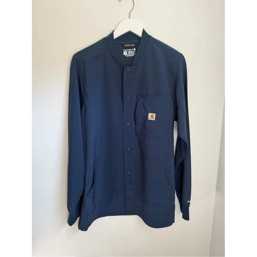 Carhartt Snap-Front Lightweight Unisex Adult Force Essentials Scrub Chore Coat video thumbnail