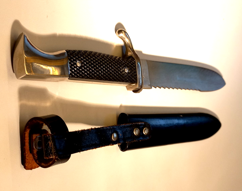 VTG SCOUT Fixed Blade Knife with SAW 60-70s, Solingen Germany for Switzerland - Picture 10 of 16