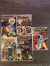 Fantastic Four Silver Age Lot 55 56 60 68 72 Silver Surfer Doom Marvel 1967 1968