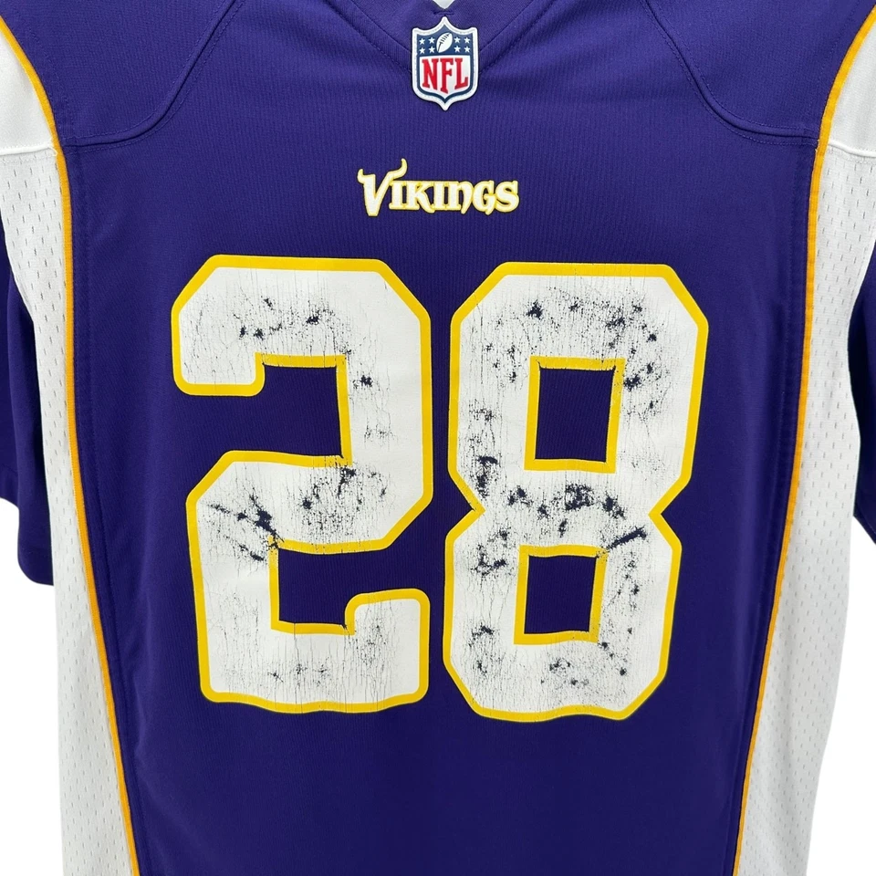 Camiseta deportiva grande para hombre Minnesota Viking Nike Adrian Peterson en el campo de fútbol púrpura Foto 2 de 4