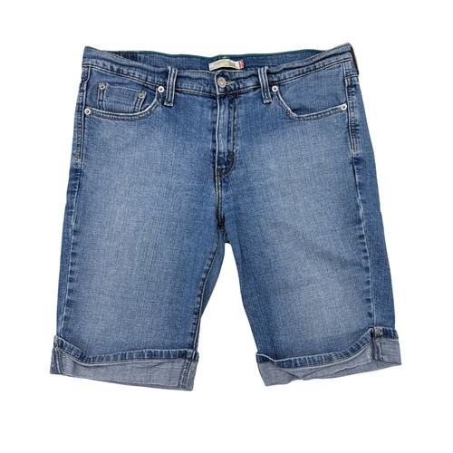Levis Jeansshorts Damen Größe 12 Bündchen 515 Jeans Stretch Bermuda Freizeit