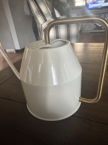 IKEA Vattenkrasse Watering Can Indoor & Outdoor Plants Cream And Gold 6x10x4.5" - Picture 9 of 11