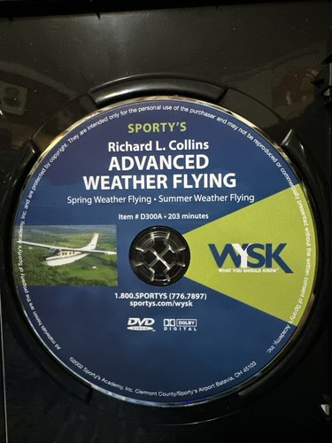 Richard L Collins' Advanced Weather Flying Two DVD Set Sportys All Seasons - Picture 4 of 6