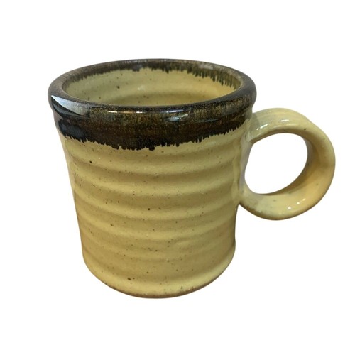 Grandma Mug Ceramic Coffee Cup Brown Beige Handmade Pottery Gift Idea - Picture 3 of 6