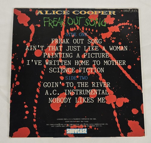Alice Cooper Freak Out Song Vinyl Record. 1985. 12" LP. VG+. - Picture 8 of 17