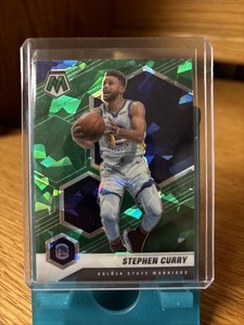 2020-21 Panini Mosaic Stephen Curry #175 Fanatics Green Ice Prizm, RARE 🔥
