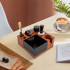 8 In 1 Espresso Knock Box 58mm/2.28In Coffee Grounds Knock Box w/ Accessories