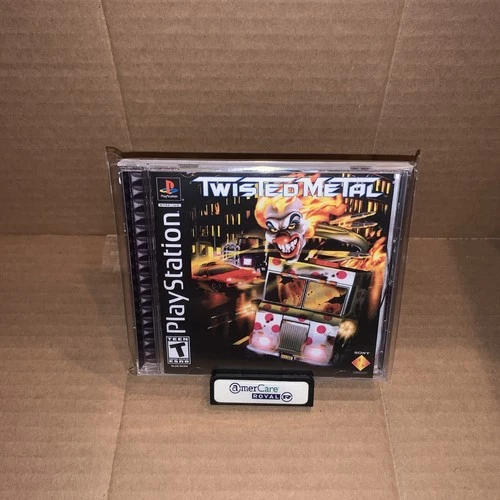 Twisted Metal (Sony PlayStation 1, 1995) PS1 Authentic Disc Repro Case & Manual