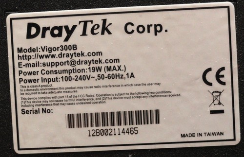 Draytek Vigor 300B Quad-WAN High-Performance Load Balancing Router USED - Afbeelding 2 van 3