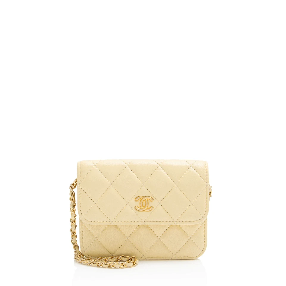Chanel Lambskin Pearl Crush Mini Clutch