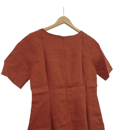 Noa Noa Dress Size UK Small Auburn Linen Women's Tags Summer Holiday Preloved - Picture 13 of 24