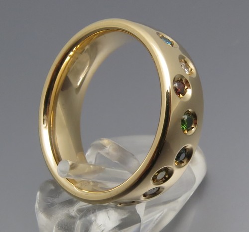 REIF-DESIGN - TOP BRILLANT STERNENHIMMEL "COLOR" - 585 GOLD - UNIKAT! - Picture 4 of 6