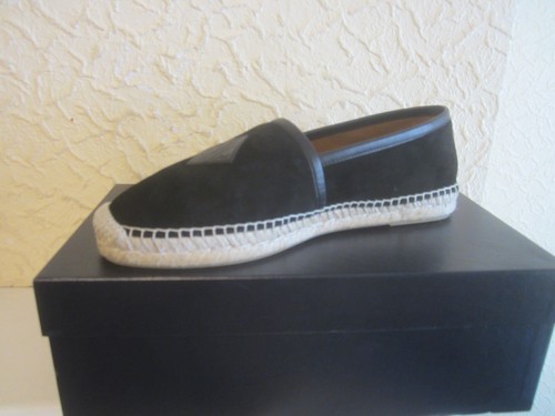 Ralph Lauren Purple Label Bowsworth Suede-Leather Trimmed Logo Men's Espadrilles - Picture 3 of 12