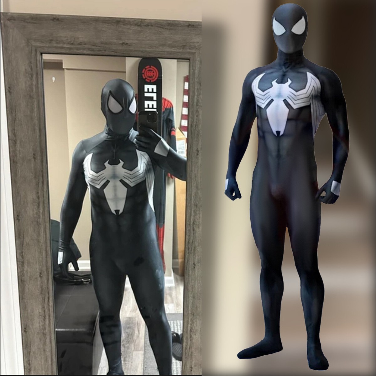 Black Venom Spider-man Cosplay Jumpsuit Adult & Kids