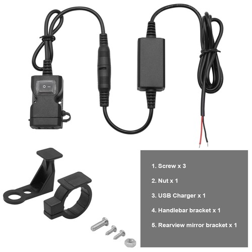 Motorcycle Mobile Phone Charger Usb Port Waterproof Power Outlet Adapter - 第 2/12 張圖片