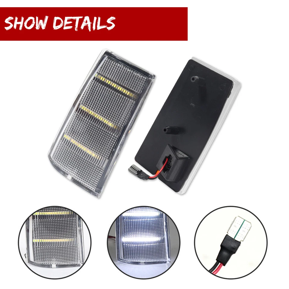 2X Luces LED laterales blancas transparentes para Chevy Impala 81-85 / Caprice y Pontiac Foto 3 de 4