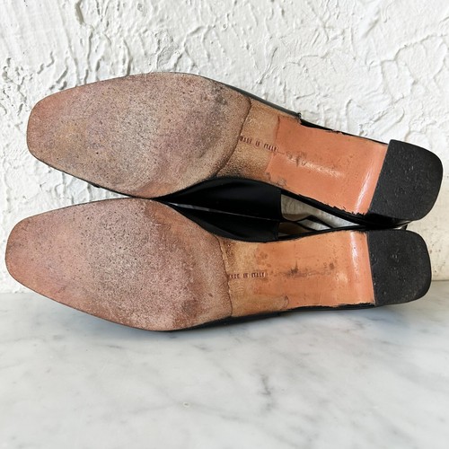 Salvatore Ferragamo Navy Blue Leather Cap Toe Slingback Delier in Box-9.5AAA - Picture 7 of 10