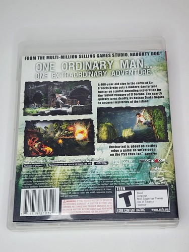 Uncharted: Drake's Fortune (Sony PlayStation 3, 2007) *GREAT CONDITION CIB* - Picture 2 of 3