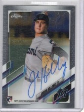 2021 Topps Chrome Rookie Auto #RA-JHO Jordan Holloway Miami Marlins