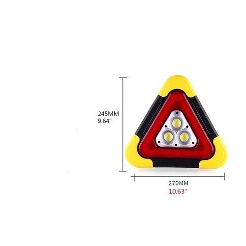 "Luz de trabajo LED intermitente triángulo coche carretera emergencia/solar recargable 10,6""" - Imagen 3 de 12