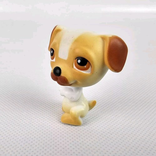 Hasbro Littlest Pet Shop #40: Authentischer gelb-weißer Jack Russel Terrier Hund - Bild 4 von 9