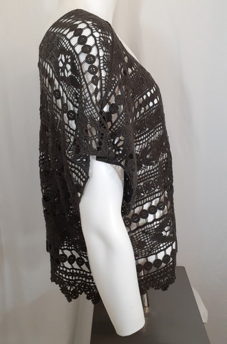 Lane Bryant Häkelspitze Crop Top Gr. 22/24 schwarz Overlay Neu mit Etikett - Bild 5 von 13