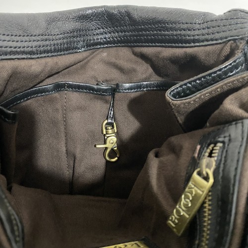 Bolso de hombro/mano de cuero negro KOOBA con solapa hebilla magnética se extiende 2-5 pulgadas con - Imagen 11 de 21