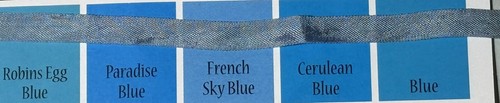 Vintage Silk & Rayon Fine Ribbon Trim 1/4" W French Blue by the yard - Picture 11 of 11